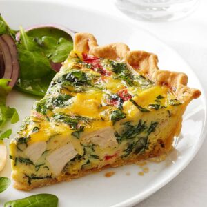 Quiche au poulet et au pesto